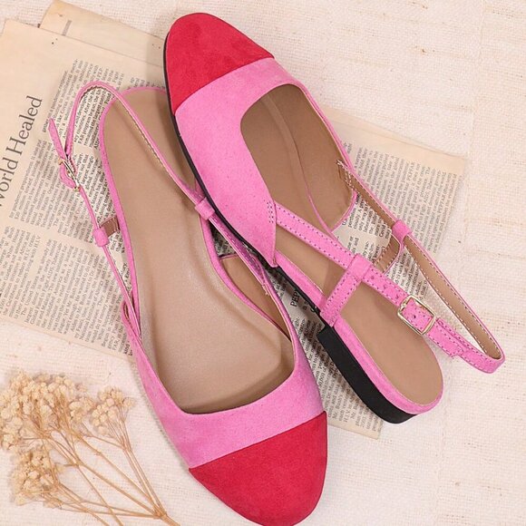Pink Elegant Women's Flats - Picture 4 of 6